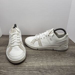 On Cloud The Roger Clubhouse White Grey Lace Up Womens Size 8